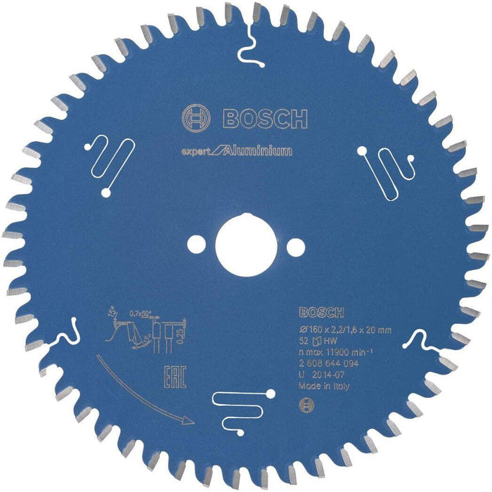 Bosch list kružne testere Expert for Aluminium 160 x 20 x 2,2 mm, 52 - 2608644094 List kružne testere za aluminijum BOSCH Madras doo Beograd
