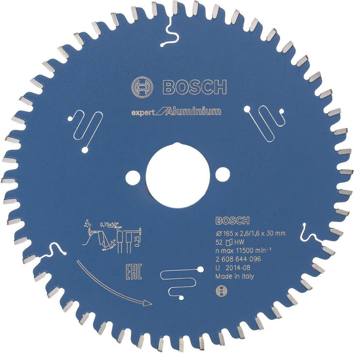 Bosch list kružne testere Expert for Aluminium 165 x 30 x 2,6 mm, 52 - 2608644096 List kružne testere za aluminijum BOSCH Madras doo Beograd