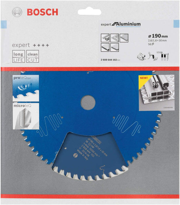 Bosch list kružne testere Expert for Aluminium 190 x 30 x 2,6 mm, 56 - 2608644102 List kružne testere za aluminijum BOSCH Madras doo Beograd