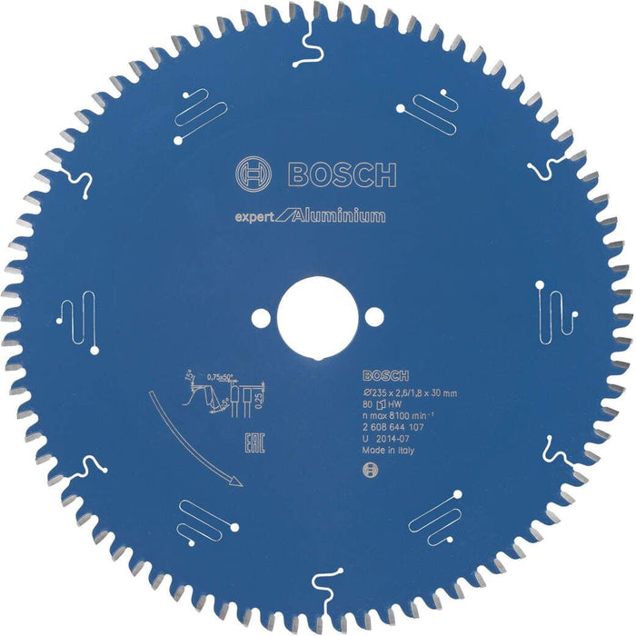 Bosch list kružne testere Expert for Aluminium 235 x 30 x 2,6 mm, 80 - 2608644107 List kružne testere za aluminijum BOSCH Madras doo Beograd