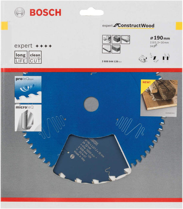 Bosch list kružne testere Expert for Construct Wood 190 x 30 x 2,0 mm, 24 - 2608644139 List kružne testere za drvo BOSCH Madras doo Beograd
