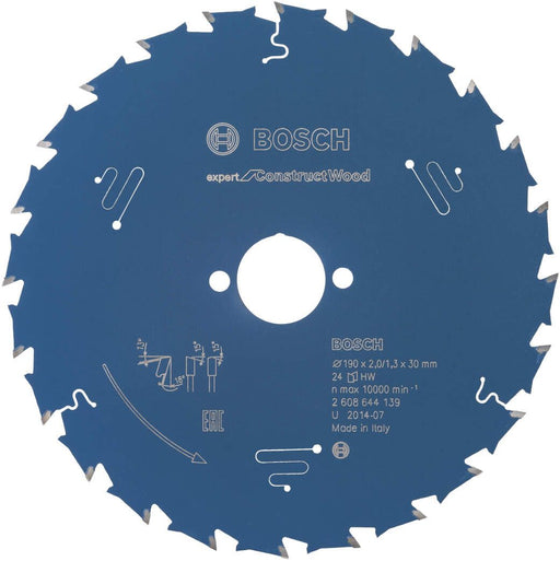 Bosch list kružne testere Expert for Construct Wood 190 x 30 x 2,0 mm, 24 - 2608644139 List kružne testere za drvo BOSCH Madras doo Beograd