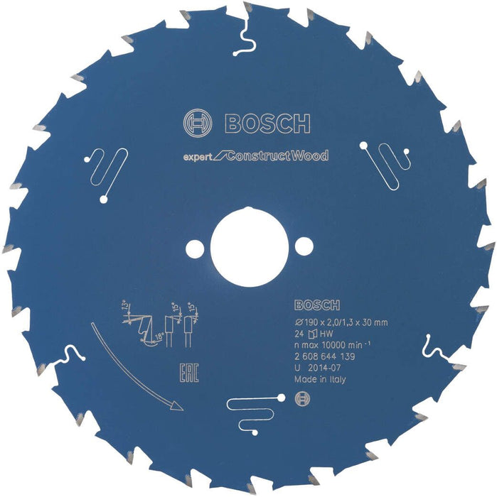 Bosch list kružne testere Expert for Construct Wood 190 x 30 x 2,0 mm, 24 - 2608644139 List kružne testere za drvo BOSCH Madras doo Beograd