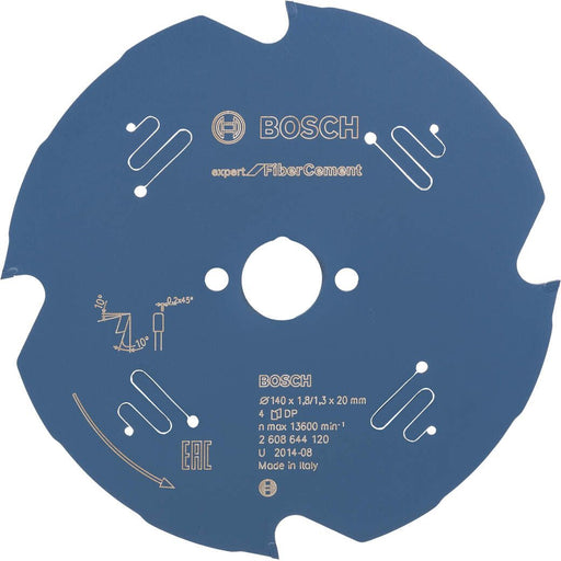 Bosch list kružne testere Expert for Fiber Cement 140 x 20 x 1,8 mm, 4 - 2608644120 List kružne testere za cement BOSCH Madras doo Beograd