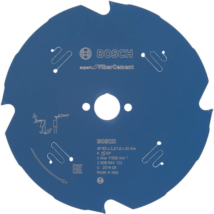 Bosch list kružne testere Expert for Fiber Cement 165 x 20 x 2,2 mm, 4 - 2608644122 List kružne testere za cement BOSCH Madras doo Beograd