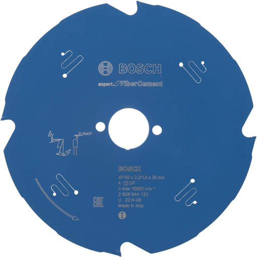 Bosch list kružne testere Expert for Fiber Cement 190 x 30 x 2,2 mm, 4 - 2608644125 List kružne testere za cement BOSCH Madras doo Beograd