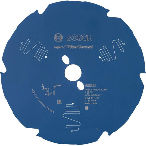 Bosch list kružne testere Expert for Fiber Cement B 260x30x2,4-6 (2608644351) List kružne testere za cement BOSCH Madras doo Beograd