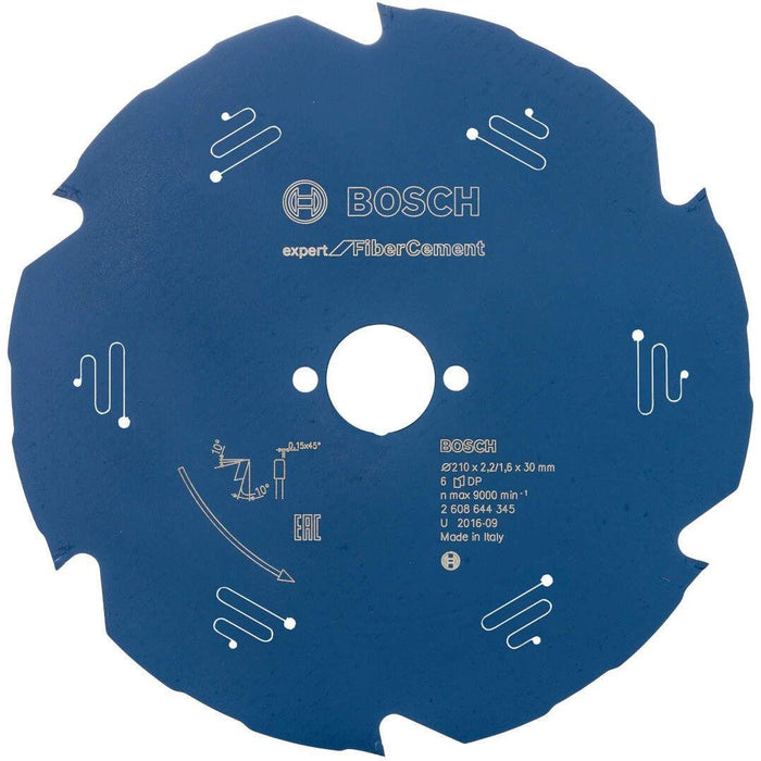 Bosch list kružne testere Expert for Fiber Cement H 210x30x2,2-6 (2608644345) List kružne testere za cement BOSCH Madras doo Beograd