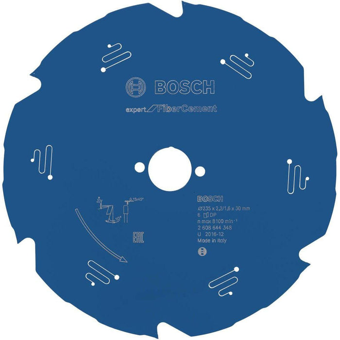 Bosch list kružne testere Expert for Fiber Cement H 235x30x2,2-6 (2608644348) List kružne testere za cement BOSCH Madras doo Beograd