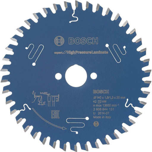Bosch list kružne testere Expert for High Pressure Laminate 140 x 20 x 1,8 mm, 42 - 2608644131 List kružne testere za laminat BOSCH Madras doo Beograd