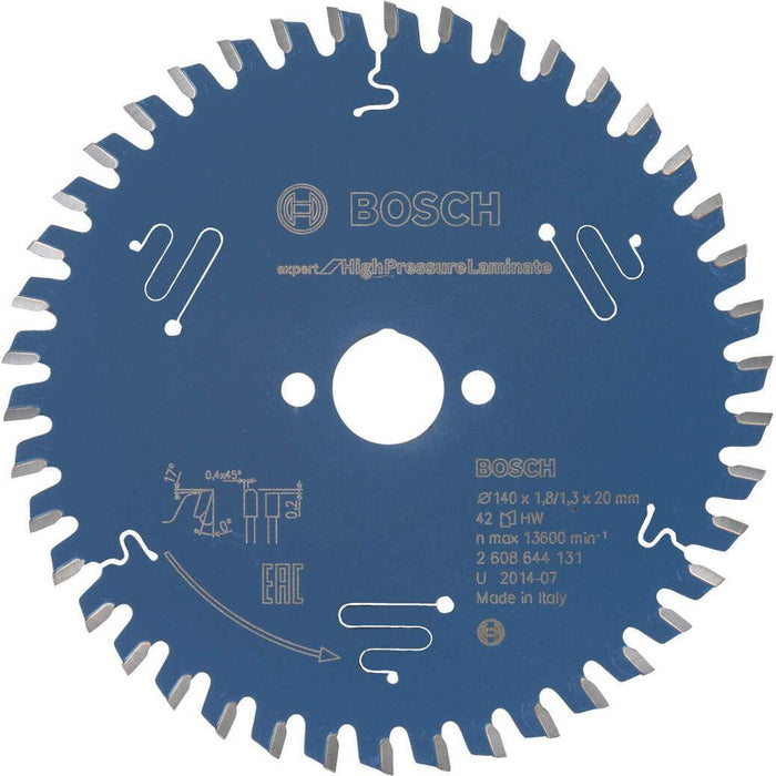 Bosch list kružne testere Expert for High Pressure Laminate 140 x 20 x 1,8 mm, 42 - 2608644131 List kružne testere za laminat BOSCH Madras doo Beograd