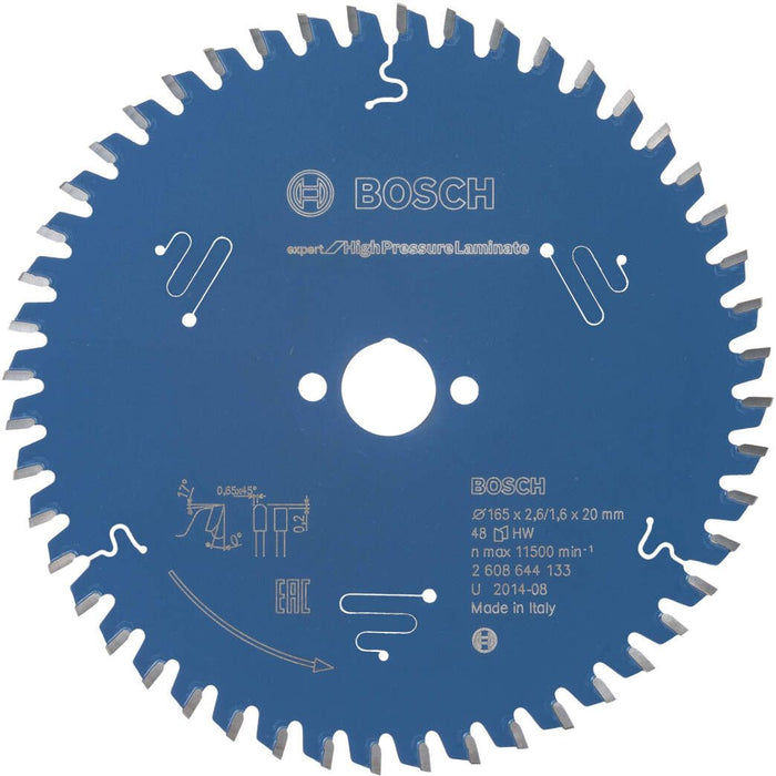 Bosch list kružne testere Expert for High Pressure Laminate 165 x 20 x 2,6 mm, 48 - 2608644133 List kružne testere za laminat BOSCH Madras doo Beograd