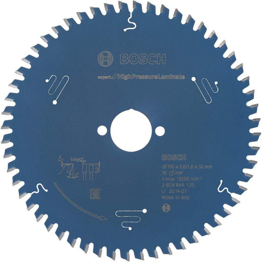 Bosch list kružne testere Expert for High Pressure Laminate 190 x 30 x 2,6 mm, 56 - 2608644135 List kružne testere za laminat BOSCH Madras doo Beograd