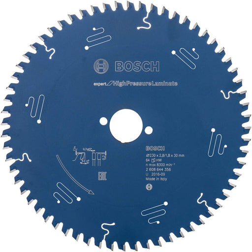 Bosch list kružne testere Expert for High Pressure Laminate 230 x 2,8 x 30 mm, 64 - 2608644356 List kružne testere za laminat BOSCH Madras doo Beograd