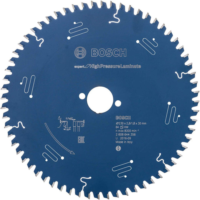 Bosch list kružne testere Expert for High Pressure Laminate 230 x 2,8 x 30 mm, 64 - 2608644356 List kružne testere za laminat BOSCH Madras doo Beograd