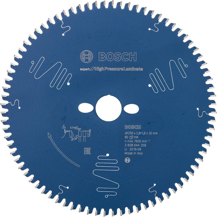 Bosch list kružne testere Expert for High Pressure Laminate 250 x 2,8 x 30 mm, 80 - 2608644358 List kružne testere za laminat BOSCH Madras doo Beograd