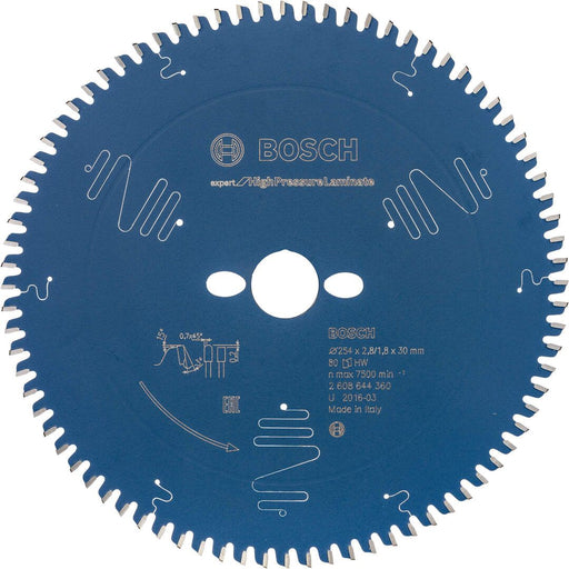 Bosch list kružne testere Expert for High Pressure Laminate 254 x 2,8 x 30 mm, 80 - 2608644360 List kružne testere za laminat BOSCH Madras doo Beograd