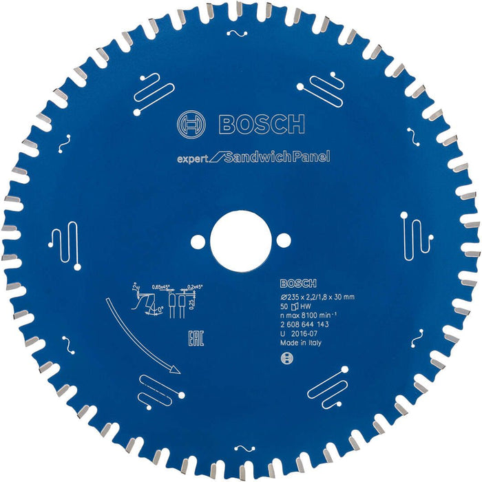 Bosch list kružne testere Expert for Sandwich Panel 235 x 30 x 2,2 mm, 50 - 2608644143 List kružne testere za sendvič panel BOSCH Madras doo Beograd