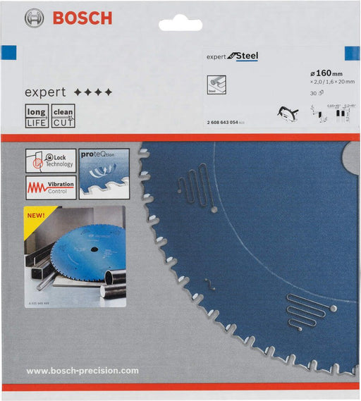 Bosch list kružne testere Expert for Steel 160 x 20 x 2,0 mm, 30 (2608643054) List kružne testere za čelik BOSCH BOSCH-2608643054 Madras doo Beograd