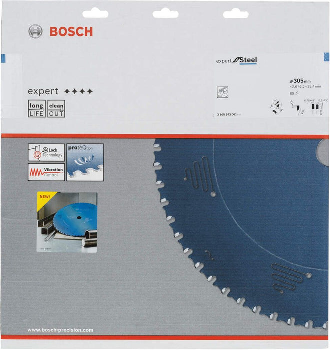 Bosch list kružne testere Expert for Steel 305 x 25,4 x 2,6 mm, 80 (2608643061) List kružne testere za čelik BOSCH BOSCH-2608643061 Madras doo Beograd