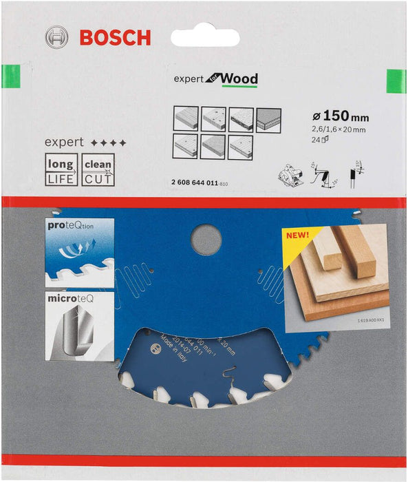 Bosch list kružne testere Expert for Wood 150 x 20 x 2,6 mm, 24 - 2608644011 List kružne testere za drvo BOSCH Madras doo Beograd