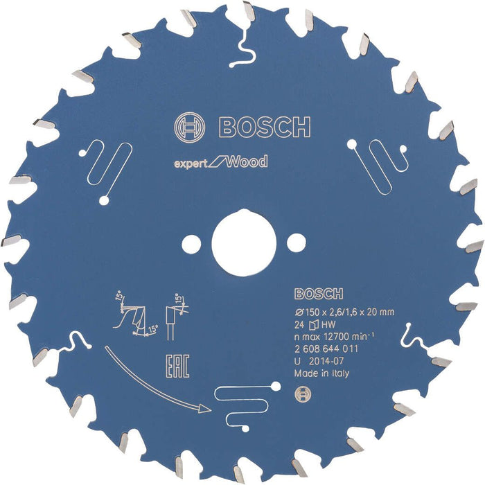 Bosch list kružne testere Expert for Wood 150 x 20 x 2,6 mm, 24 - 2608644011 List kružne testere za drvo BOSCH Madras doo Beograd