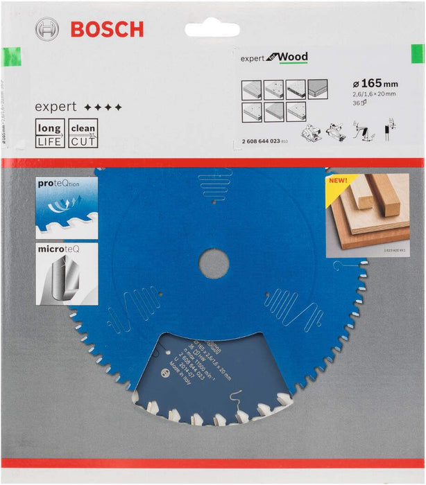Bosch list kružne testere Expert for Wood 165 x 20 x 2,6 mm, 36 - 2608644023 List kružne testere za drvo BOSCH Madras doo Beograd