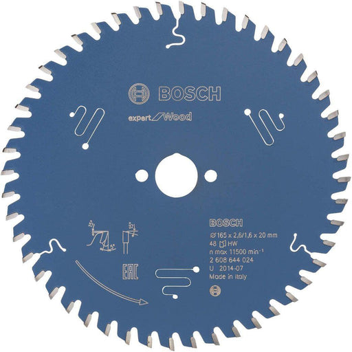Bosch list kružne testere Expert for Wood 165 x 20 x 2,6 mm, 48 - 2608644024 List kružne testere za drvo BOSCH Madras doo Beograd