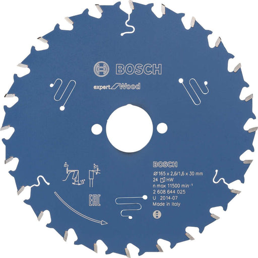 Bosch list kružne testere Expert for Wood 165 x 30 x 2,6 mm, 24 - 2608644025 List kružne testere za drvo BOSCH Madras doo Beograd