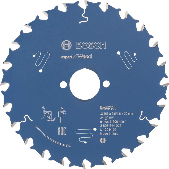 Bosch list kružne testere Expert for Wood 165 x 30 x 2,6 mm, 24 - 2608644025 List kružne testere za drvo BOSCH Madras doo Beograd