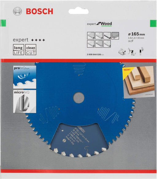 Bosch list kružne testere Expert for Wood 165 x 30 x 2,6 mm, 36 - 2608644026 List kružne testere za drvo BOSCH Madras doo Beograd