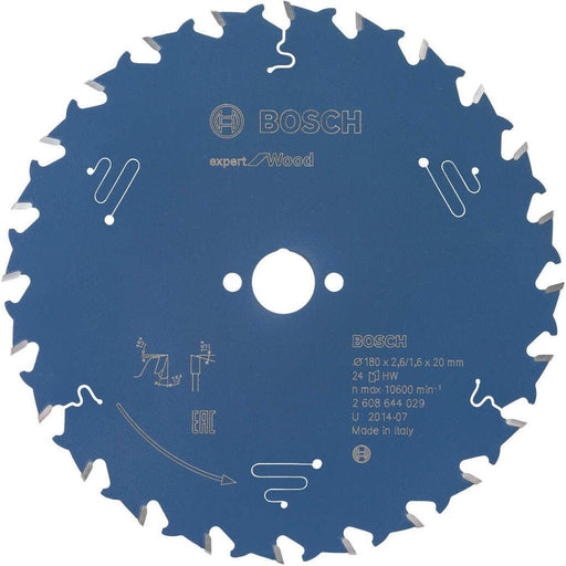 Bosch list kružne testere Expert for Wood 180 x 20 x 2,6 mm, 24 - 2608644029 List kružne testere za drvo BOSCH Madras doo Beograd