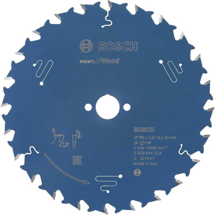 Bosch list kružne testere Expert for Wood 180 x 20 x 2,6 mm, 24 - 2608644029 List kružne testere za drvo BOSCH Madras doo Beograd