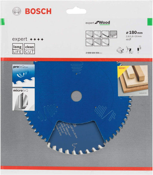 Bosch list kružne testere Expert for Wood 180 x 20 x 2,6 mm, 48 - 2608644031 List kružne testere za drvo BOSCH Madras doo Beograd