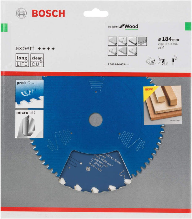 Bosch list kružne testere Expert for Wood 184 x 16 x 2,6 mm, 24 - 2608644035 List kružne testere za drvo BOSCH Madras doo Beograd