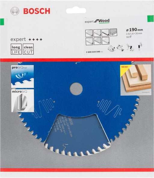 Bosch list kružne testere Expert for Wood 190 x 20 x 2,6 mm, 56 - 2608644046 List kružne testere za drvo BOSCH Madras doo Beograd