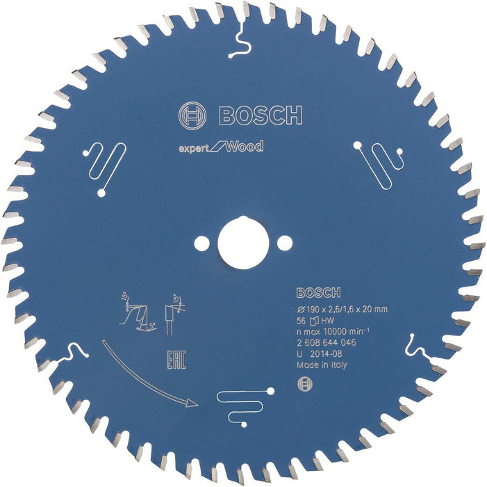 Bosch list kružne testere Expert for Wood 190 x 20 x 2,6 mm, 56 - 2608644046 List kružne testere za drvo BOSCH Madras doo Beograd
