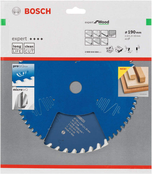 Bosch list kružne testere Expert for Wood 190 x 30 x 2,0 mm, 40 - 2608644084 List kružne testere za drvo BOSCH Madras doo Beograd