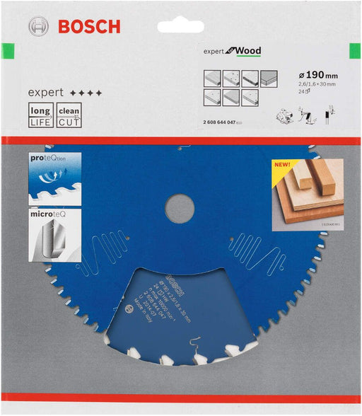 Bosch list kružne testere Expert for Wood 190 x 30 x 2,6 mm, 24 - 2608644047 List kružne testere za drvo BOSCH Madras doo Beograd