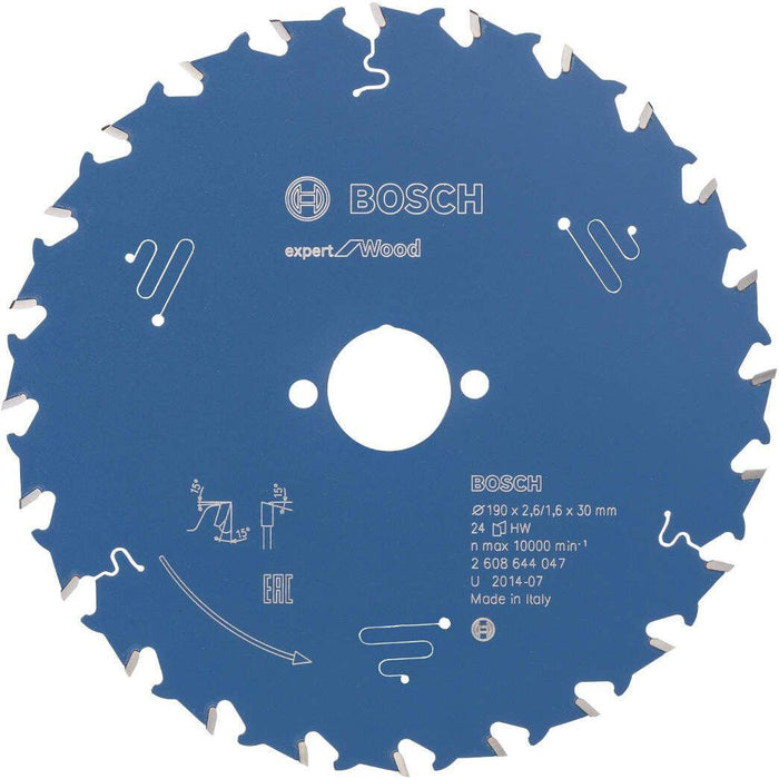 Bosch list kružne testere Expert for Wood 190 x 30 x 2,6 mm, 24 - 2608644047 List kružne testere za drvo BOSCH Madras doo Beograd
