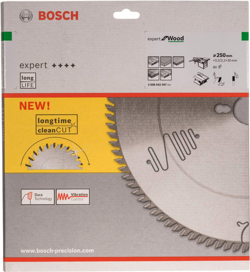 Bosch list kružne testere Expert for Wood 250 x 30 x 3,2 mm, 80 - 2608642507 List kružne testere za drvo BOSCH BOSCH-2608642507 Madras doo Beograd