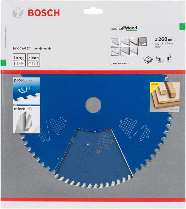 Bosch list kružne testere Expert for Wood 260 x 30 x 2,8 mm, 80 - 2608644091 List kružne testere za drvo BOSCH Madras doo Beograd