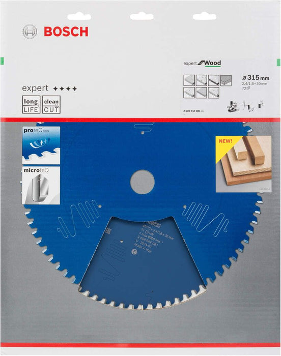 Bosch list kružne testere Expert for Wood 315 x 30 x 2,4 mm, 72 - 2608644081 List kružne testere za drvo BOSCH Madras doo Beograd