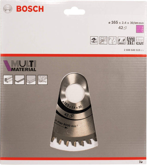 Bosch list kružne testere Multi Material 165 x 30 x 2,4 mm; 42 - 2608640519 List višenamenske kružne testere BOSCH BOSCH-2608640519 Madras doo Beograd