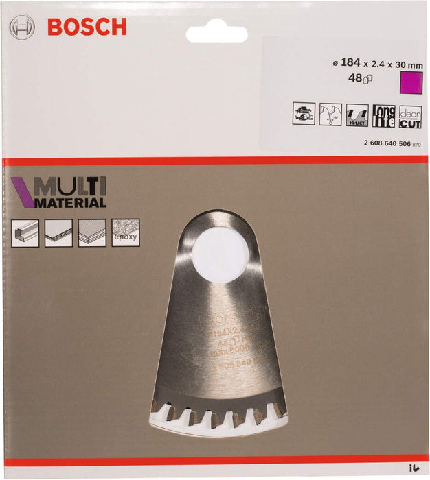 Bosch list kružne testere Multi Material 184 x 30 x 2,4 mm; 48 - 2608640506 List višenamenske kružne testere BOSCH BOSCH-2608640506 Madras doo Beograd