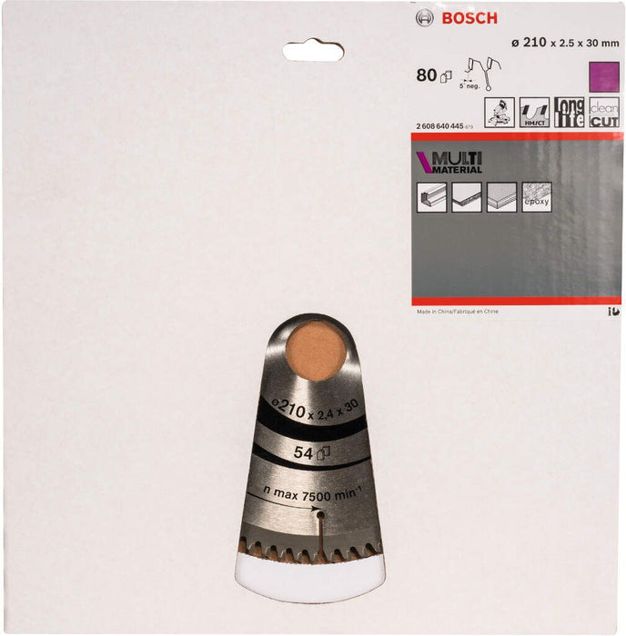 Bosch list kružne testere Multi Material 210 x 30 x 2,5 mm; 80 - 2608640445 List višenamenske kružne testere BOSCH BOSCH-2608640445 Madras doo Beograd