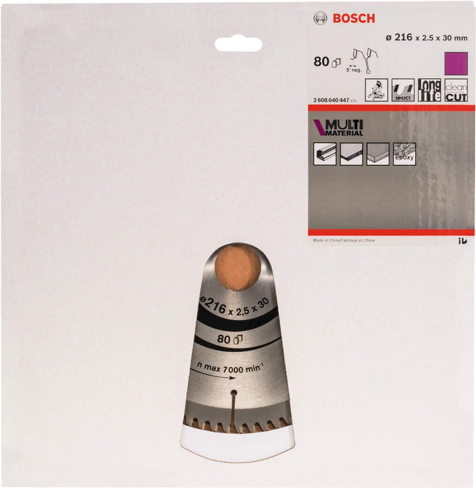 Bosch list kružne testere Multi Material 216 x 30 x 2,5 mm; 80 - 2608640447 List višenamenske kružne testere BOSCH BOSCH-2608640447 Madras doo Beograd