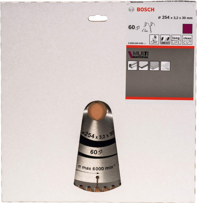 Bosch list kružne testere Multi Material 254 x 30 x 3,2 mm; 60 - 2608640449 List višenamenske kružne testere BOSCH BOSCH-2608640449 Madras doo Beograd