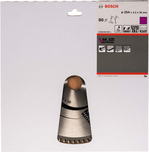 Bosch list kružne testere Multi Material 254 x 30 x 3,2 mm; 80 - 2608640450 List višenamenske kružne testere BOSCH BOSCH-2608640450 Madras doo Beograd