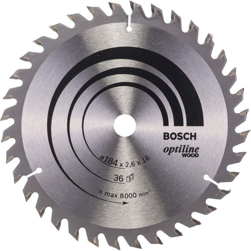 Bosch list kružne testere Optiline Wood 184 x 16 x 2,6 mm, 36 - 2608640818 List kružne testere za drvo BOSCH BOSCH-2608640818 Madras doo Beograd